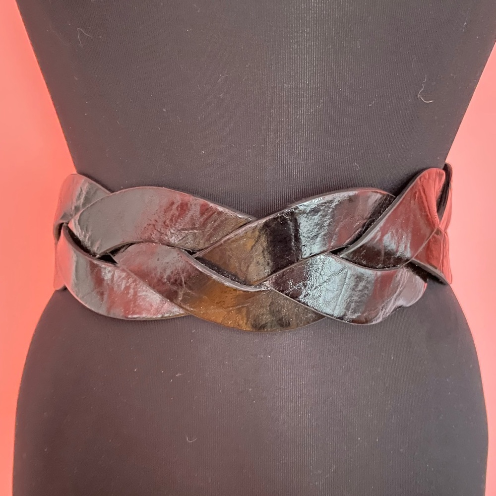 Black braided waist belt